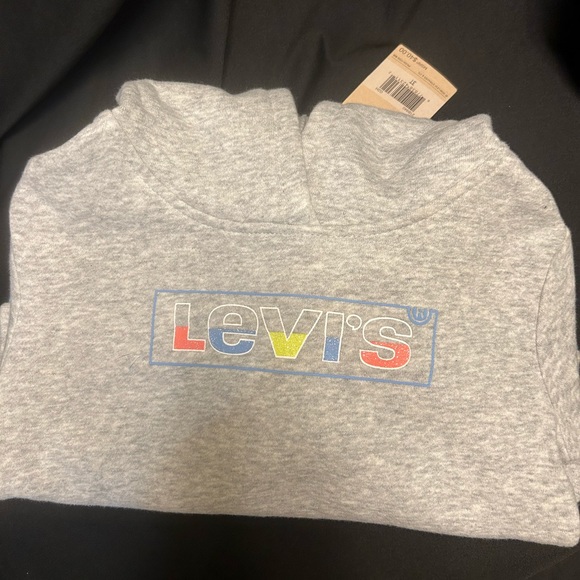 Girls 3T Levi's® Lightweight Fleece Crossover Hem Logo Hoodie-NWT - Picture 5 of 9
